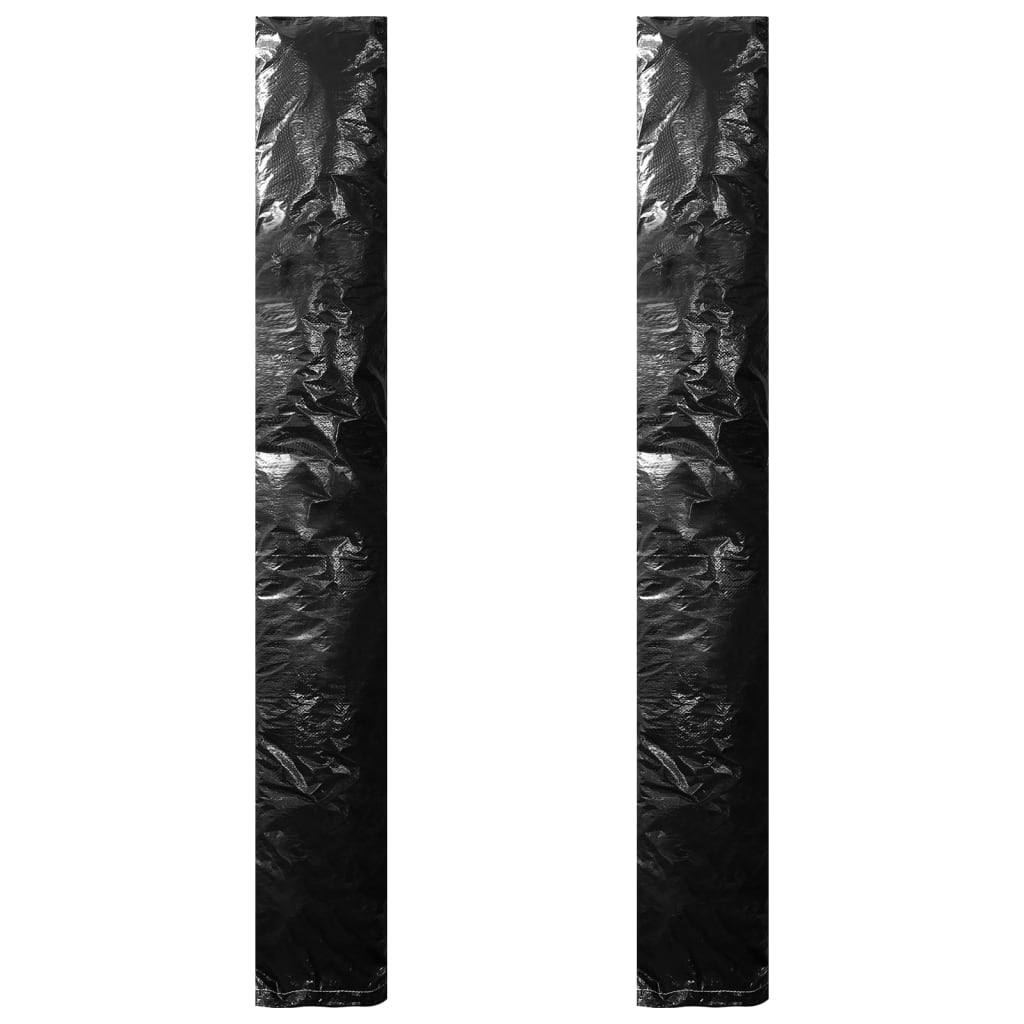 vidaXL Pokrowce na parasole ogrodowe, 2 szt., z zamkiem, PE, 250 cm