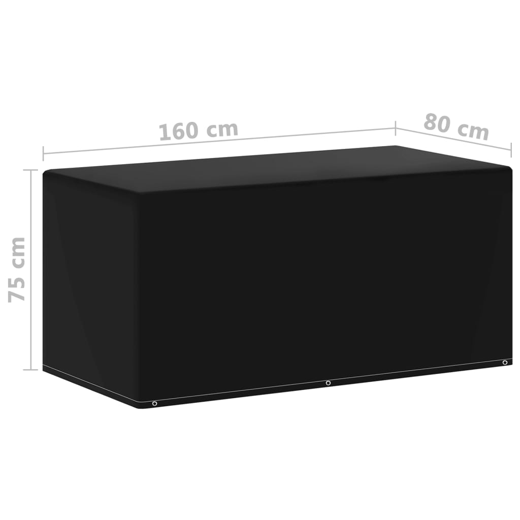 vidaXL Pokrowce na meble ogrodowe, 2 szt., 6 oczek, 160x80x75 cm