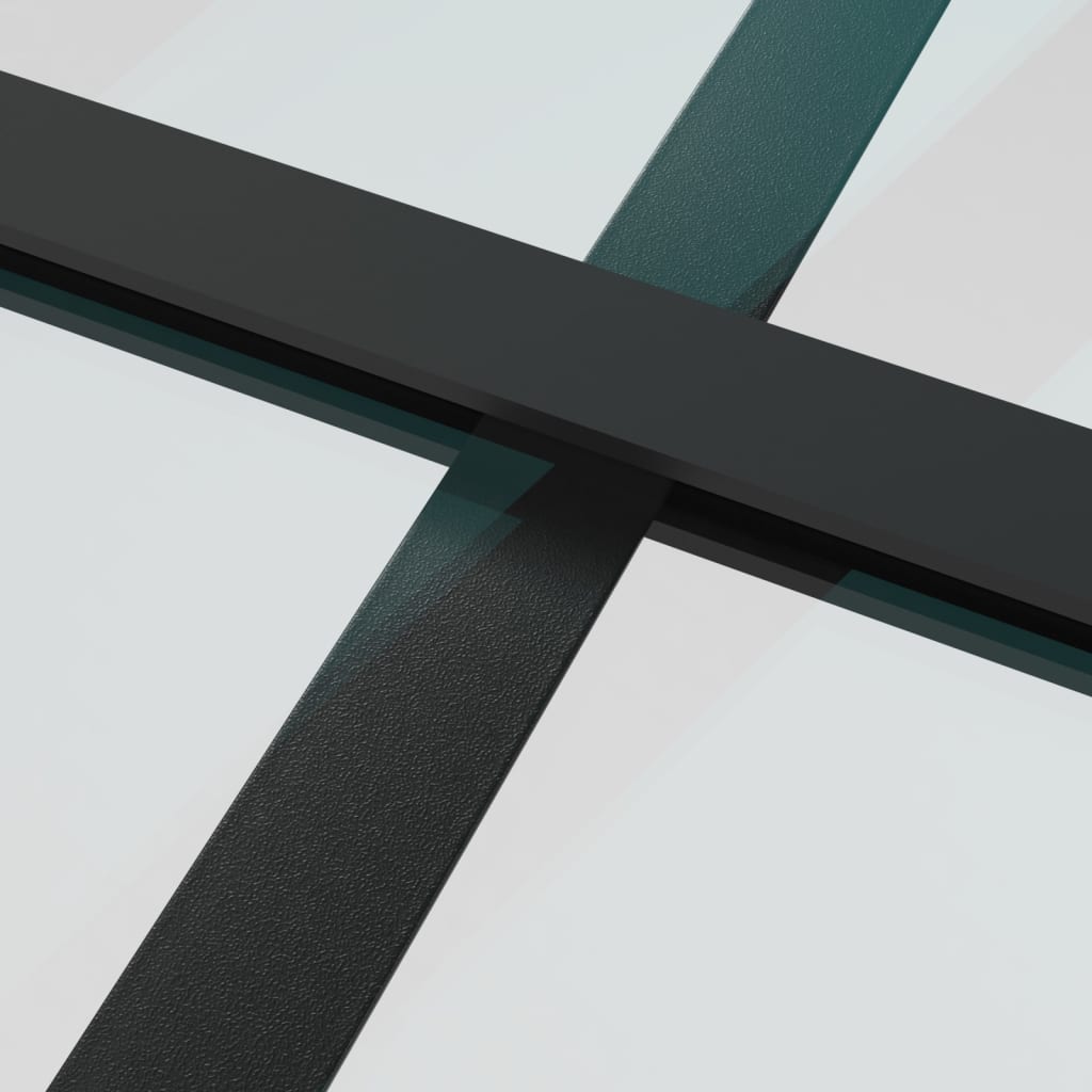 vidaXL Drzwi przesuwne z osprzętem, szkło ESG i aluminium, 76x205 cm