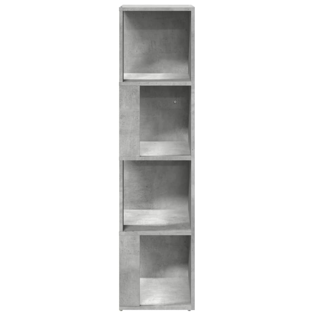 vidaXL Szafka narożna, szarość betonu, 33x33x132 cm