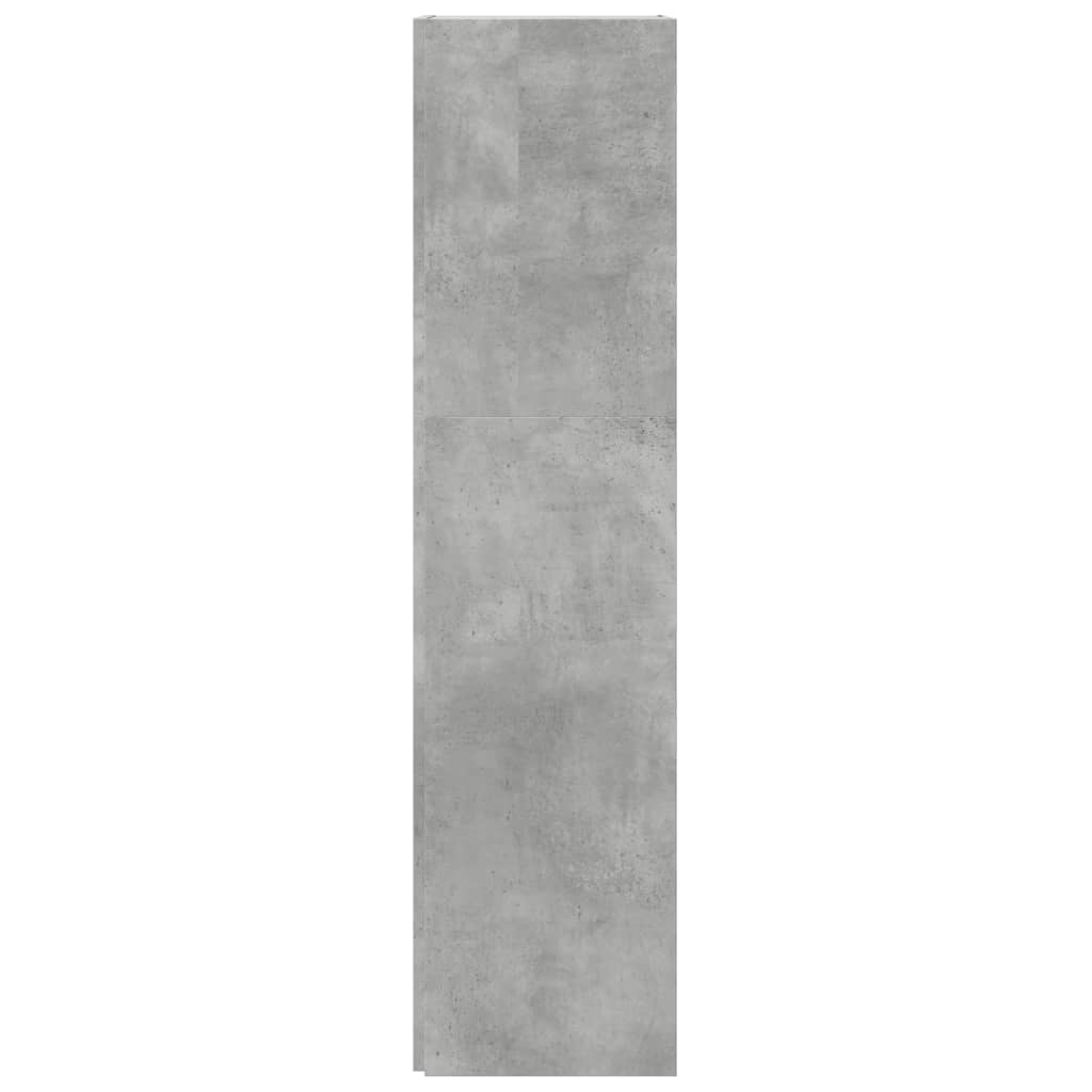 vidaXL Szafka narożna, szarość betonu, 33x33x132 cm