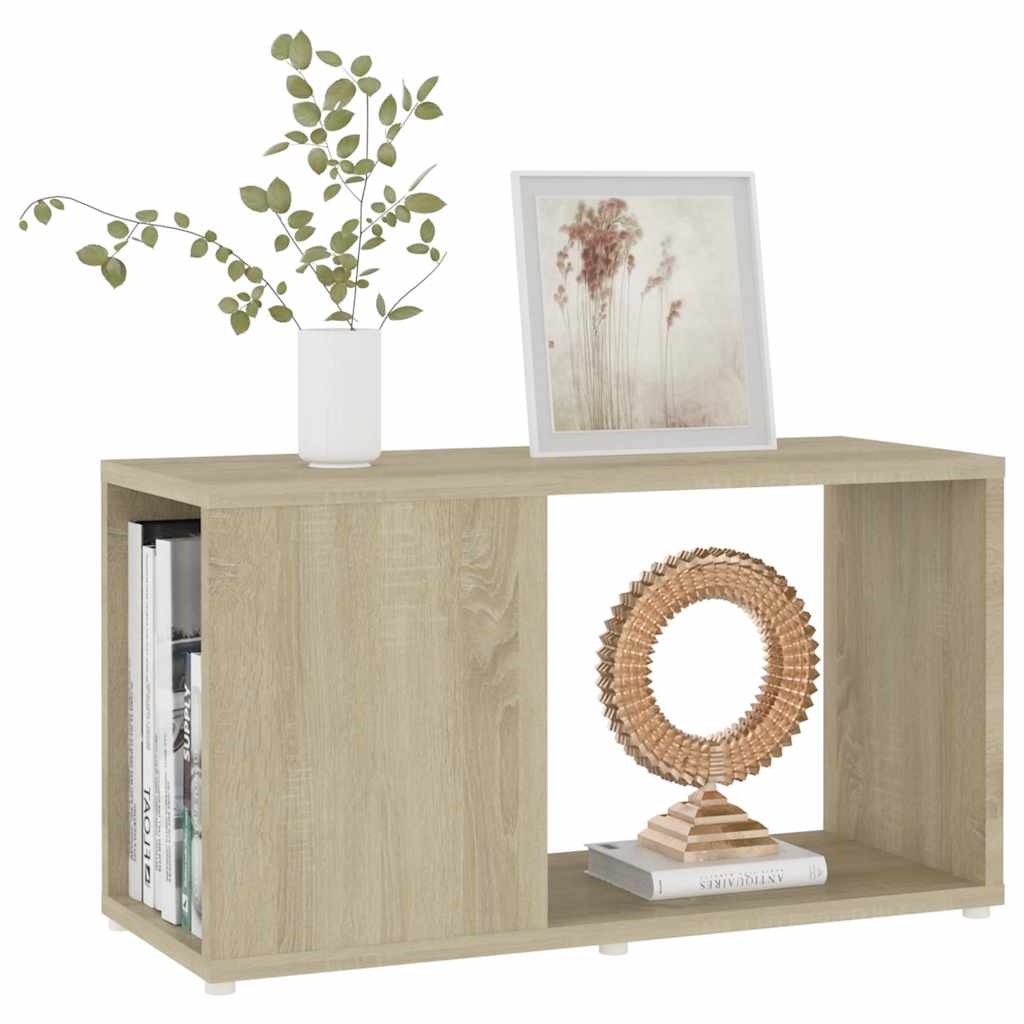 vidaXL Szafka pod TV, dąb sonoma, 60x24x32 cm, materiał drewnopochodny