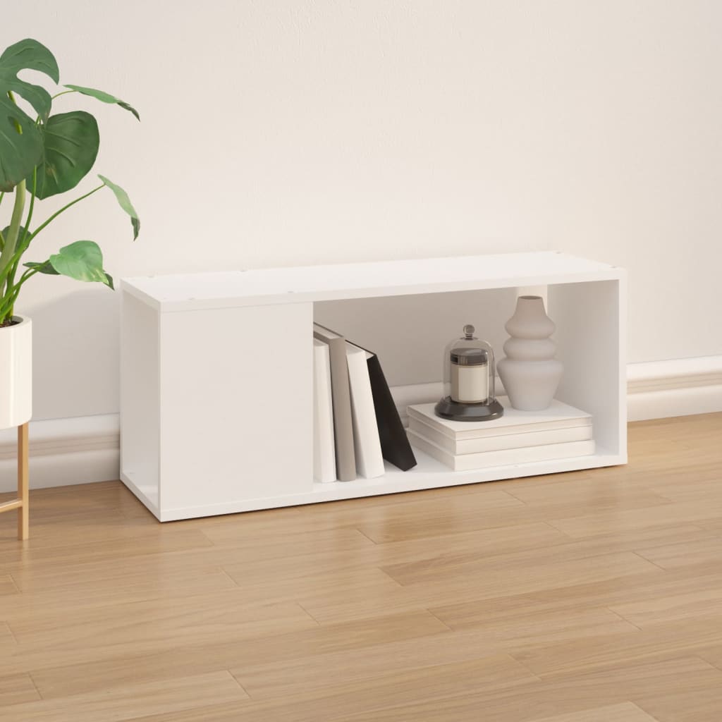 vidaXL Szafka pod TV, biała, 80x24x32 cm, materiał drewnopochodny