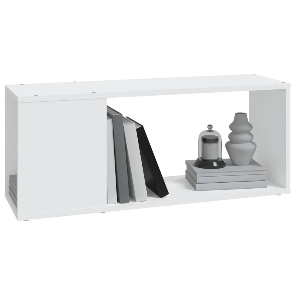 vidaXL Szafka pod TV, biała, 80x24x32 cm, materiał drewnopochodny