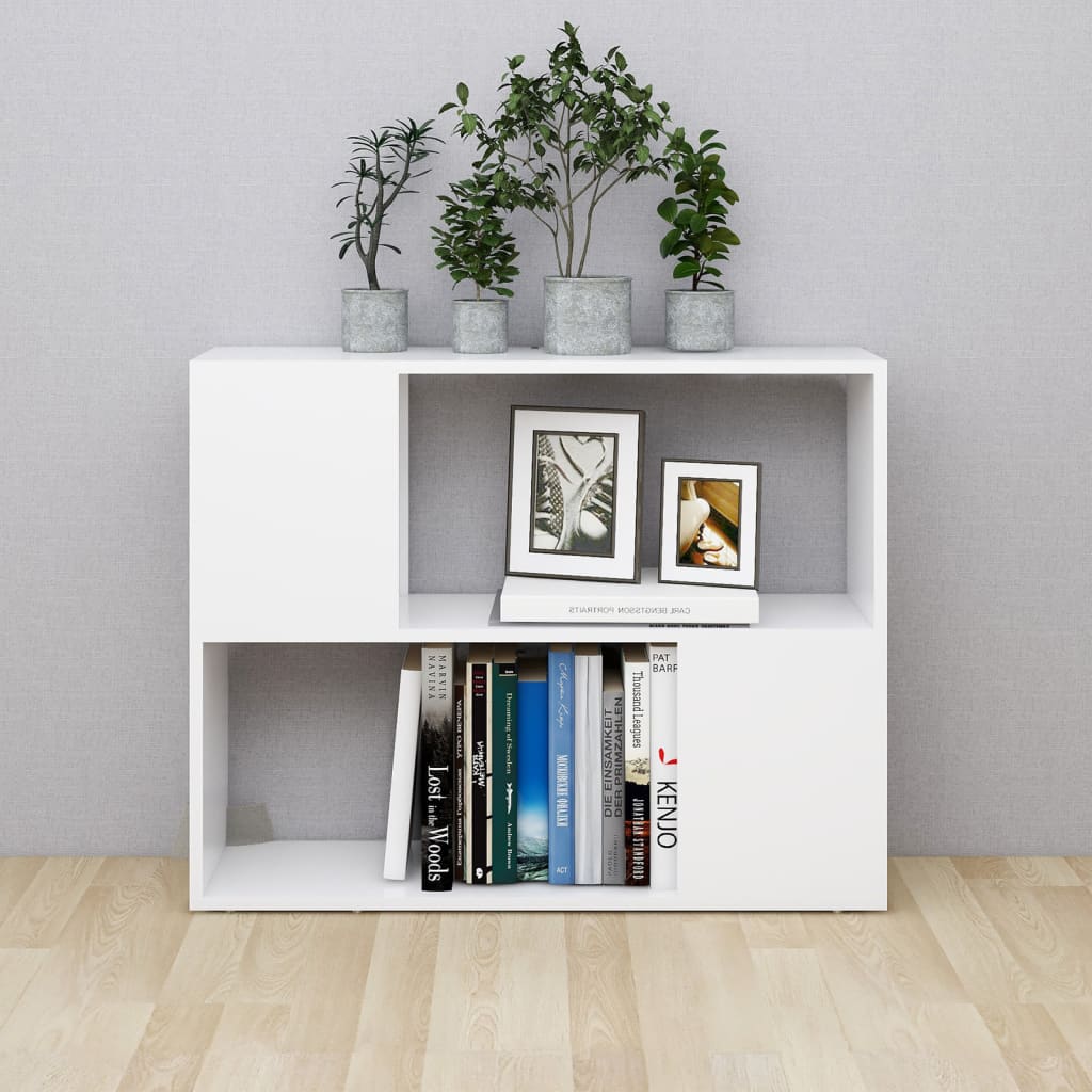 vidaXL Szafka TV, biała, 80x24x63 cm, materiał drewnopochodny