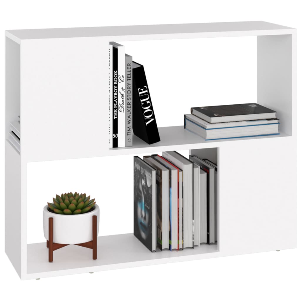 vidaXL Szafka TV, biała, 80x24x63 cm, materiał drewnopochodny