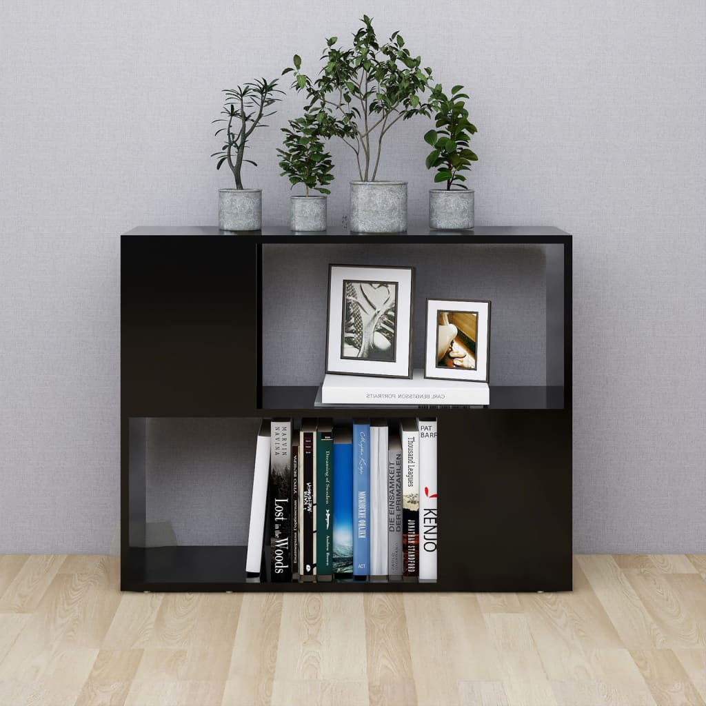 vidaXL Szafka TV, czarna, 80x24x63 cm, materiał drewnopochodny