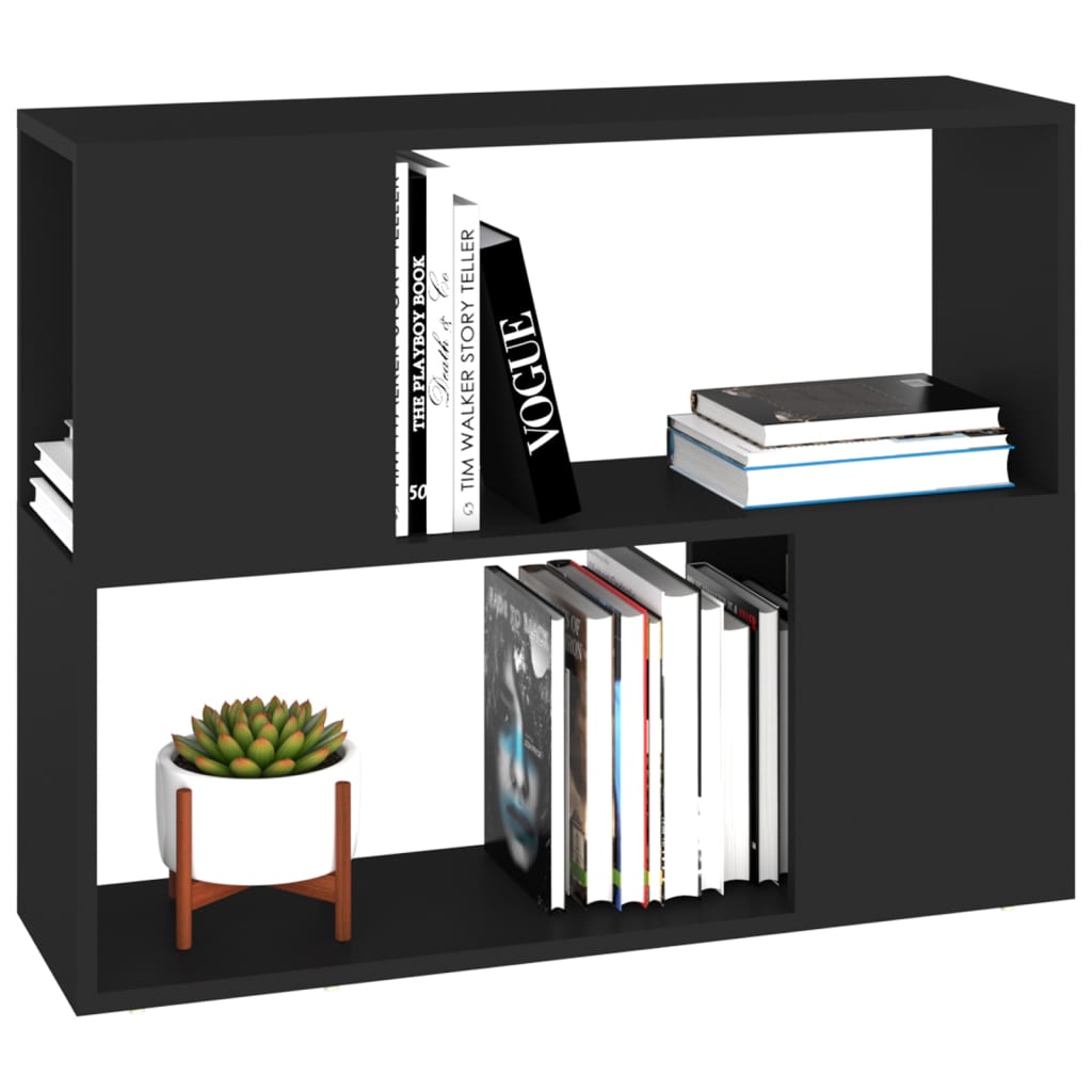 vidaXL Szafka TV, czarna, 80x24x63 cm, materiał drewnopochodny
