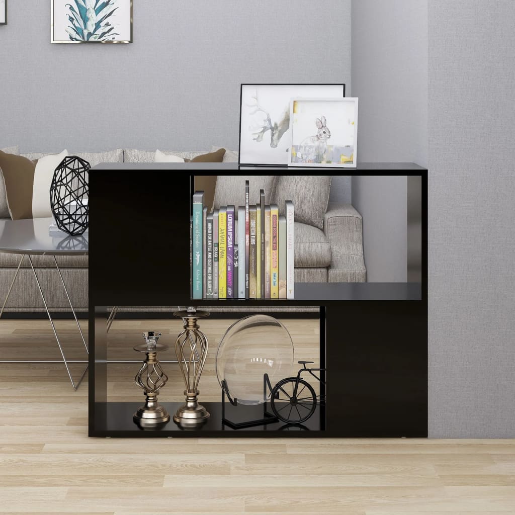 vidaXL Szafka TV, czarna, 80x24x63 cm, materiał drewnopochodny