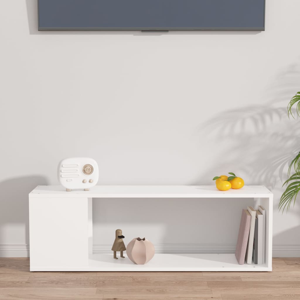 vidaXL Szafka pod TV, biała, 100x24x32 cm, materiał drewnopochodny