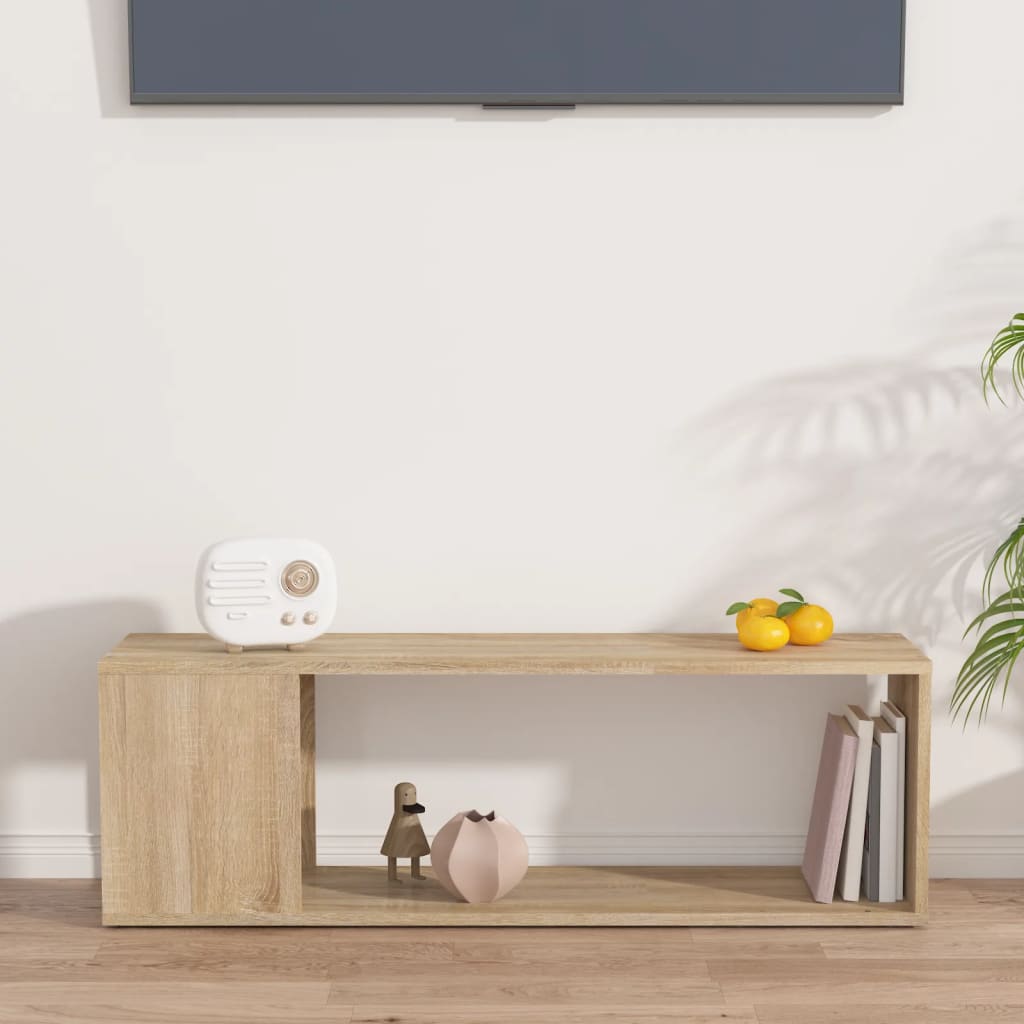 vidaXL Szafka pod TV, dąb sonoma 100x24x32 cm, materiał drewnopochodny
