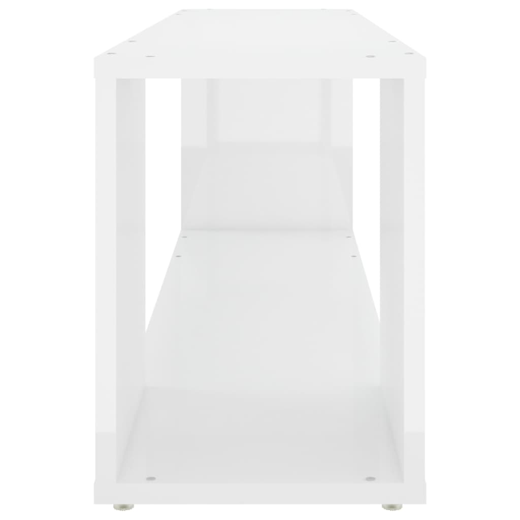 vidaXL Szafka pod TV, biała z połyskiem, 100x24x32 cm
