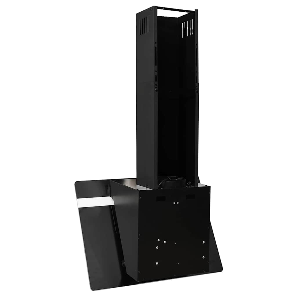 vidaXL Ścienny okap kuchenny, 60 cm, stal i hartowane szkło, czarny