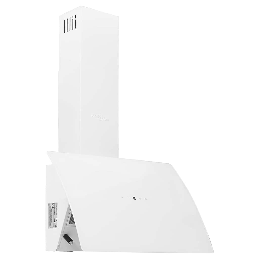 vidaXL Ścienny okap kuchenny, 60 cm, stal i hartowane szkło, biały