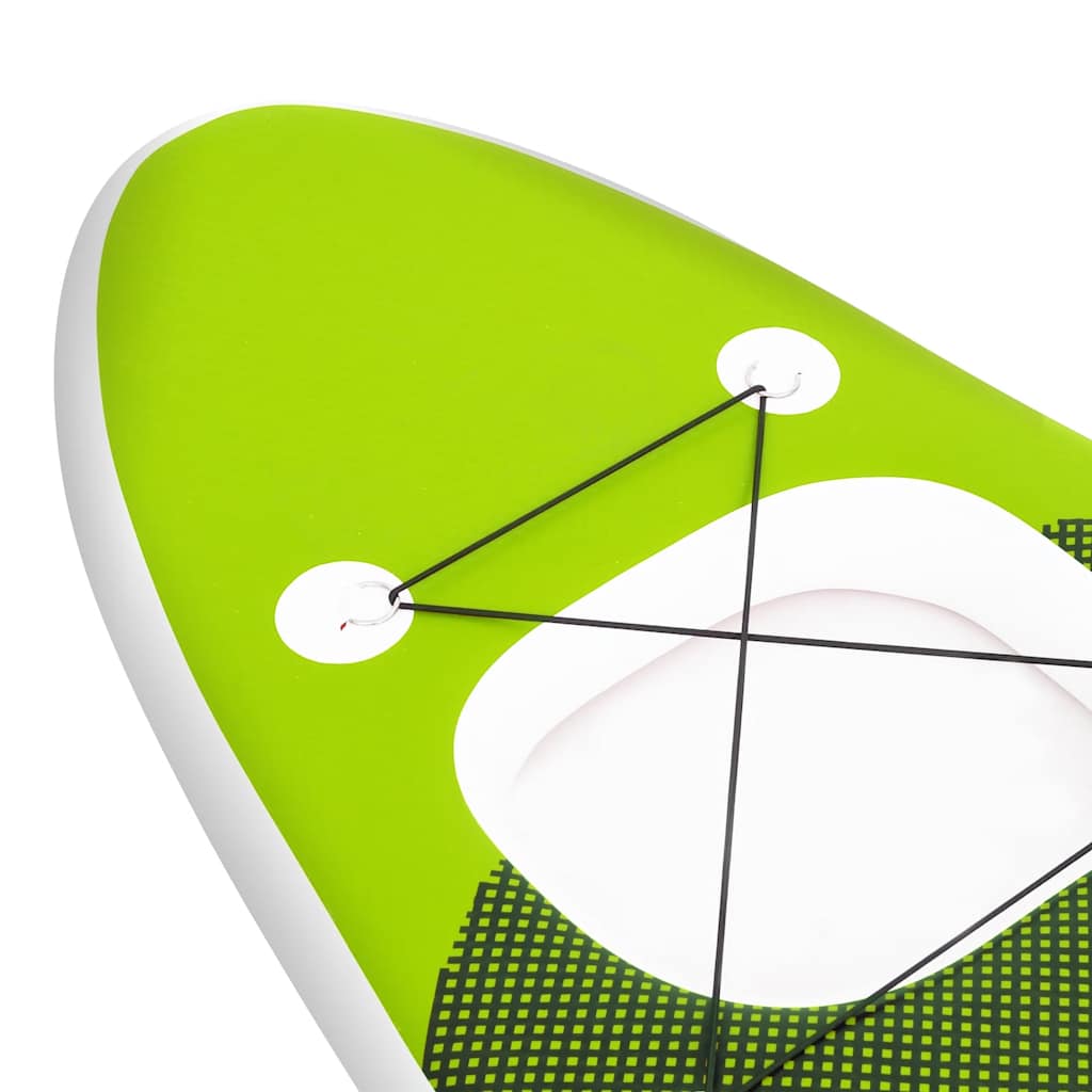 vidaXL Nadmuchiwana deska SUP z akcesoriami, zielona, 300x76x10 cm