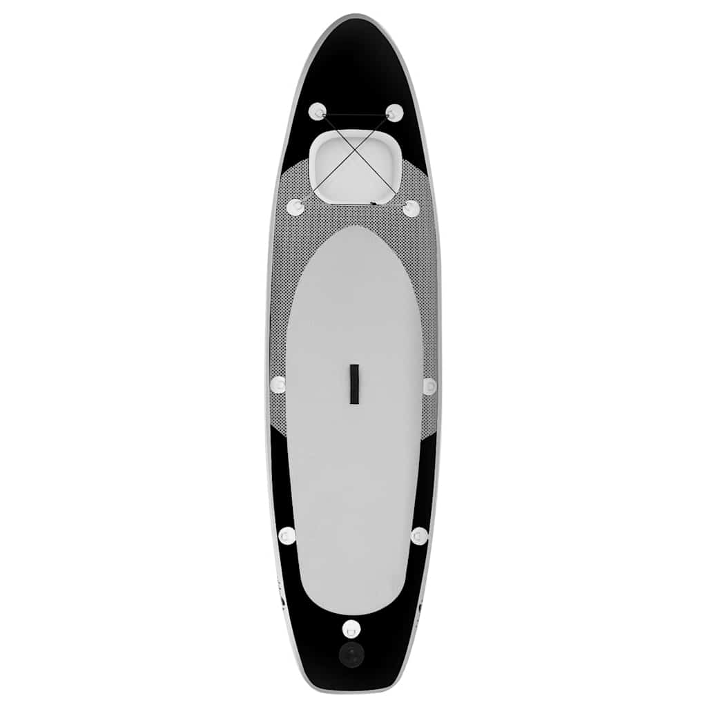 vidaXL Nadmuchiwana deska SUP z akcesoriami, czarna, 330x76x10 cm