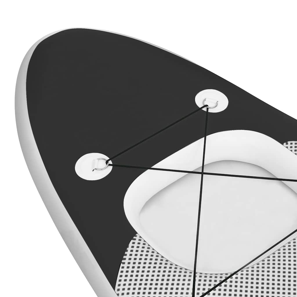 vidaXL Nadmuchiwana deska SUP z akcesoriami, czarna, 330x76x10 cm