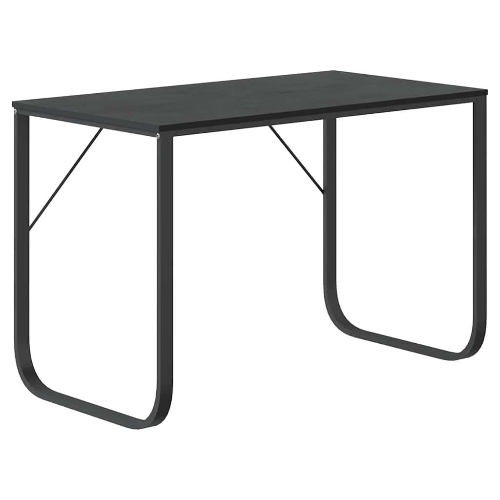 vidaXL Biurko komputerowe, czarne, 110x60x73 cm, płyta wiórowa
