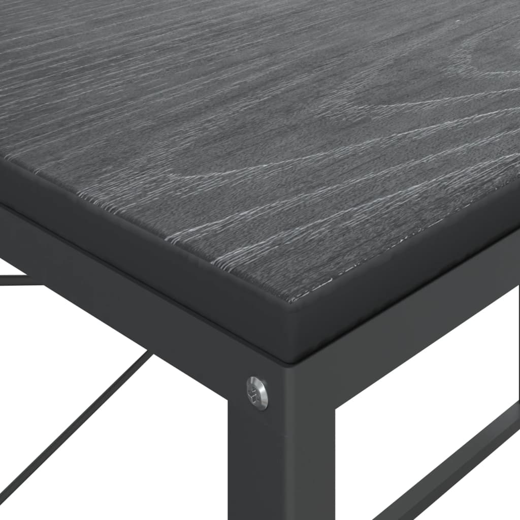 vidaXL Biurko komputerowe, czarne 110x60x70 cm materiał drewnopochodny