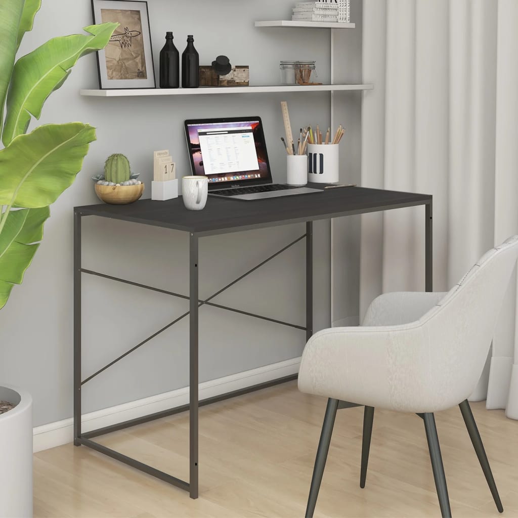 vidaXL Biurko komputerowe, czarne 110x60x70 cm materiał drewnopochodny