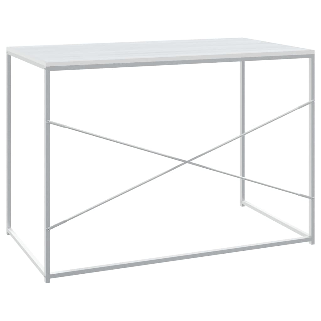 vidaXL Biurko komputerowe, białe 110x60x70 cm, materiał drewnopochodny