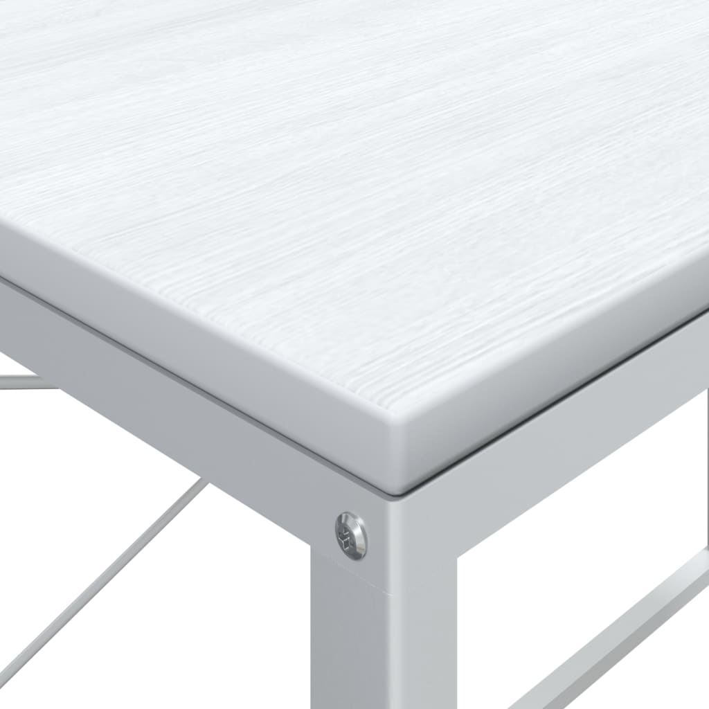 vidaXL Biurko komputerowe, białe 110x60x70 cm, materiał drewnopochodny
