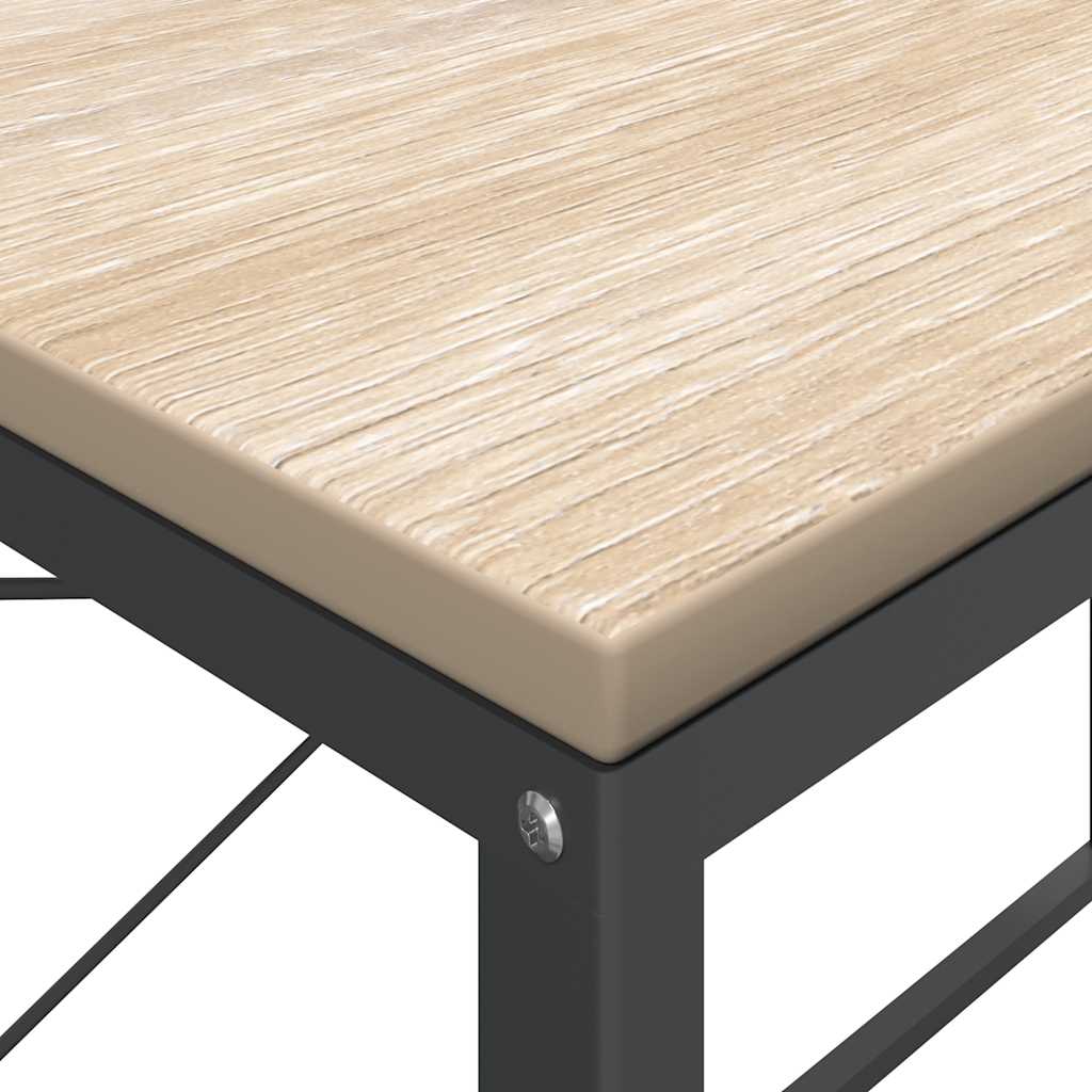 vidaXL Biurko komputerowe, czarno-dębowe, 110x60x70 cm