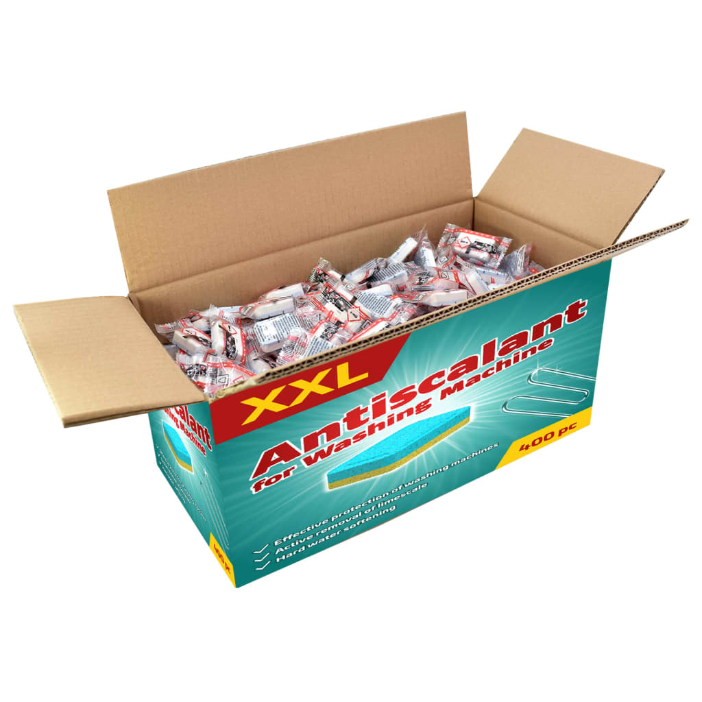 vidaXL Tabletki do odkamieniania i czyszczenia pralki, 400 szt.