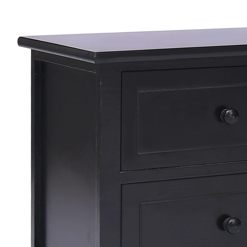 vidaXL Szafka pod TV, czarna, 108x30x40 cm, drewno paulownia