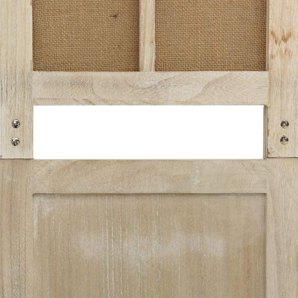 vidaXL Parawan 4-panelowy, brązowy, 140x165 cm, tkanina