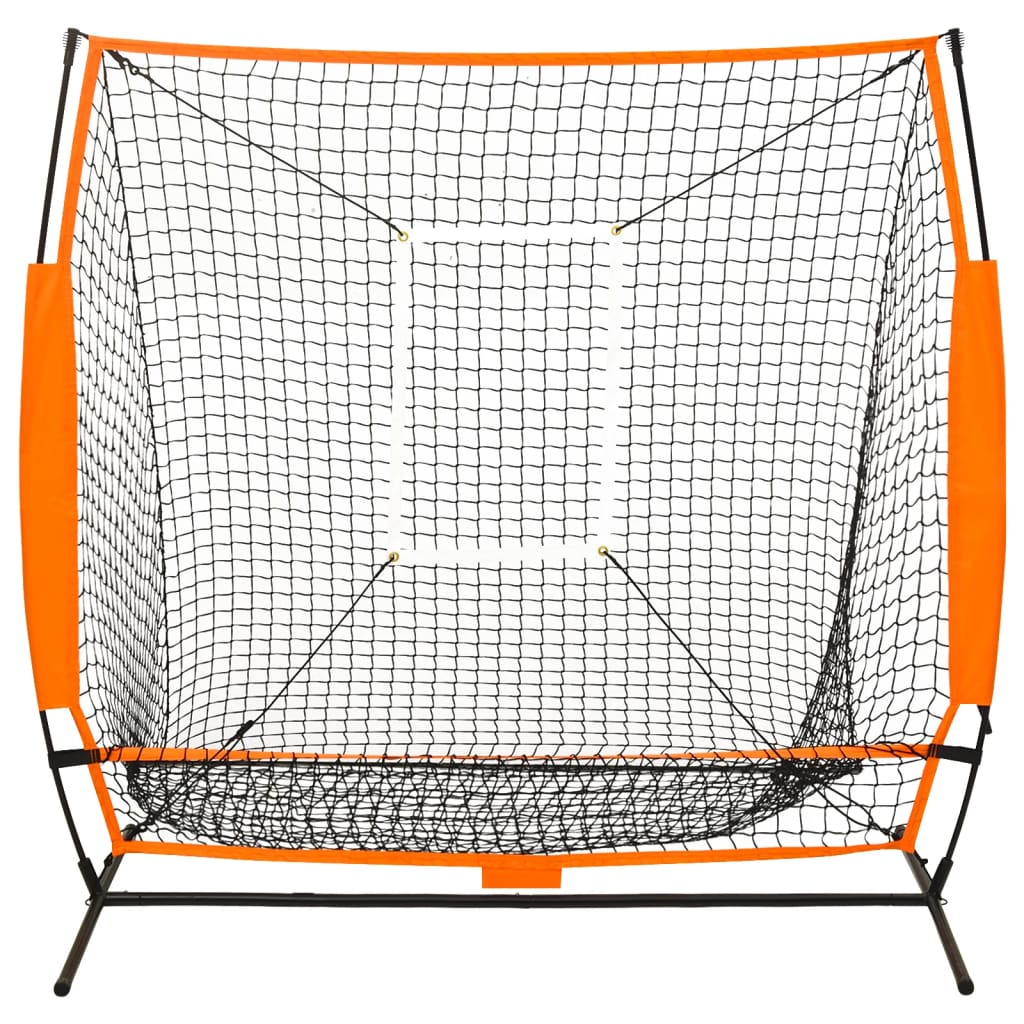 vidaXL Uniwersalny trenażer baseballowy, czarny, 174x76x158,5 cm