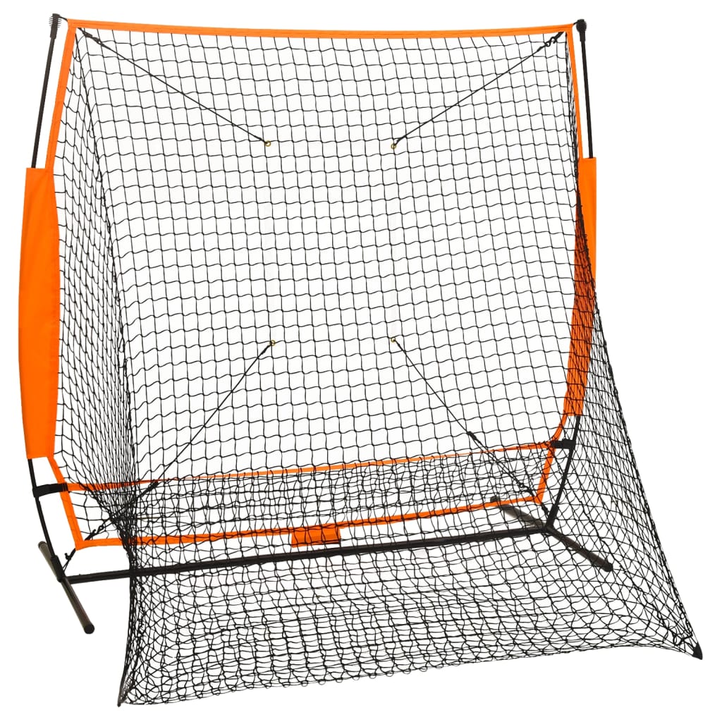 vidaXL Uniwersalny trenażer baseballowy, czarny, 174x76x158,5 cm