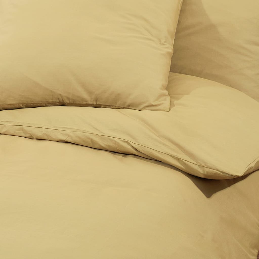 vidaXL Zestaw pościeli, kolor taupe, 140x200 cm, lekka mikrofibra