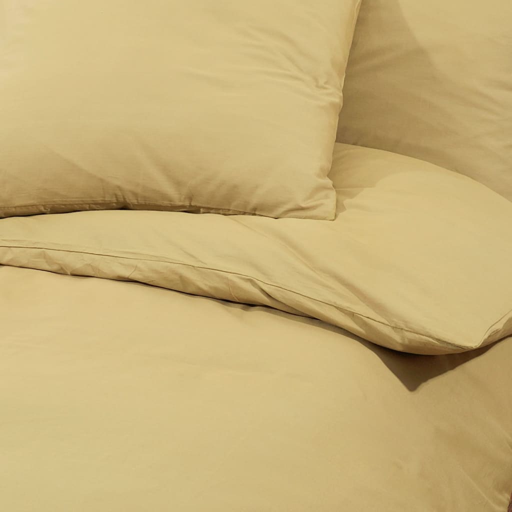 vidaXL Zestaw pościeli, kolor taupe, 200x200 cm, lekka mikrofibra