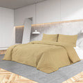 vidaXL Zestaw pościeli, kolor taupe, 220x240 cm, lekka mikrofibra