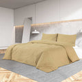 vidaXL Zestaw pościeli, kolor taupe, 200x200 cm, lekka mikrofibra