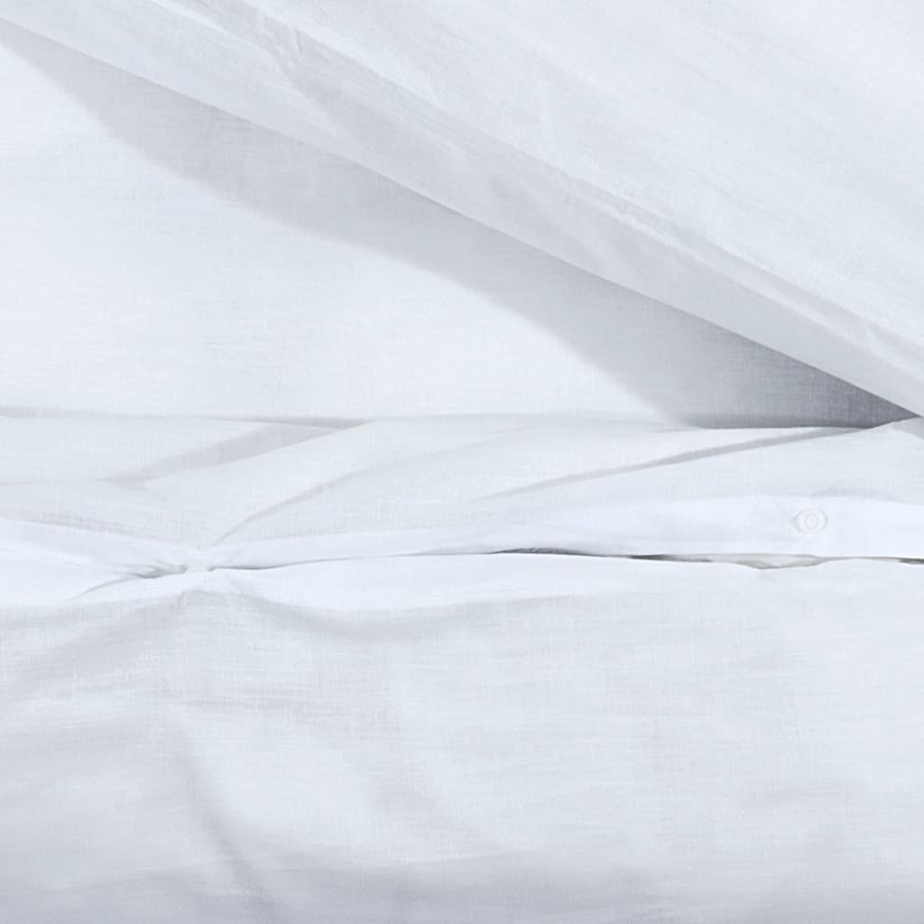 vidaXL Zestaw pościeli, biały, 135x200 cm, lekka mikrofibra