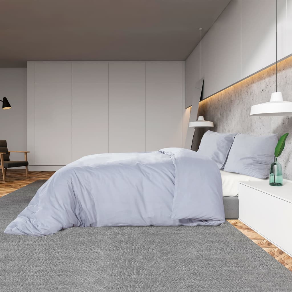 vidaXL Zestaw pościeli, szary, 240x220 cm, bawełna