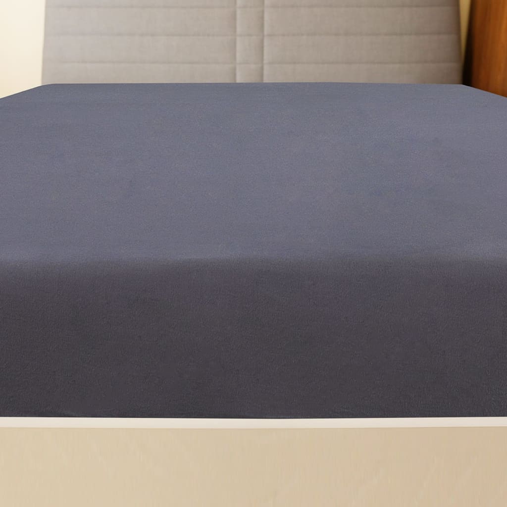 vidaXL Prześcieradła, 2 szt., antracyt, 180x200 cm, dżersej bawełniany