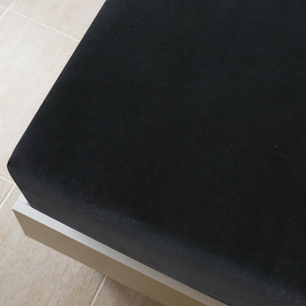 vidaXL Prześcieradła, 2 szt., czarne, 90x200 cm, dżersej bawełniany