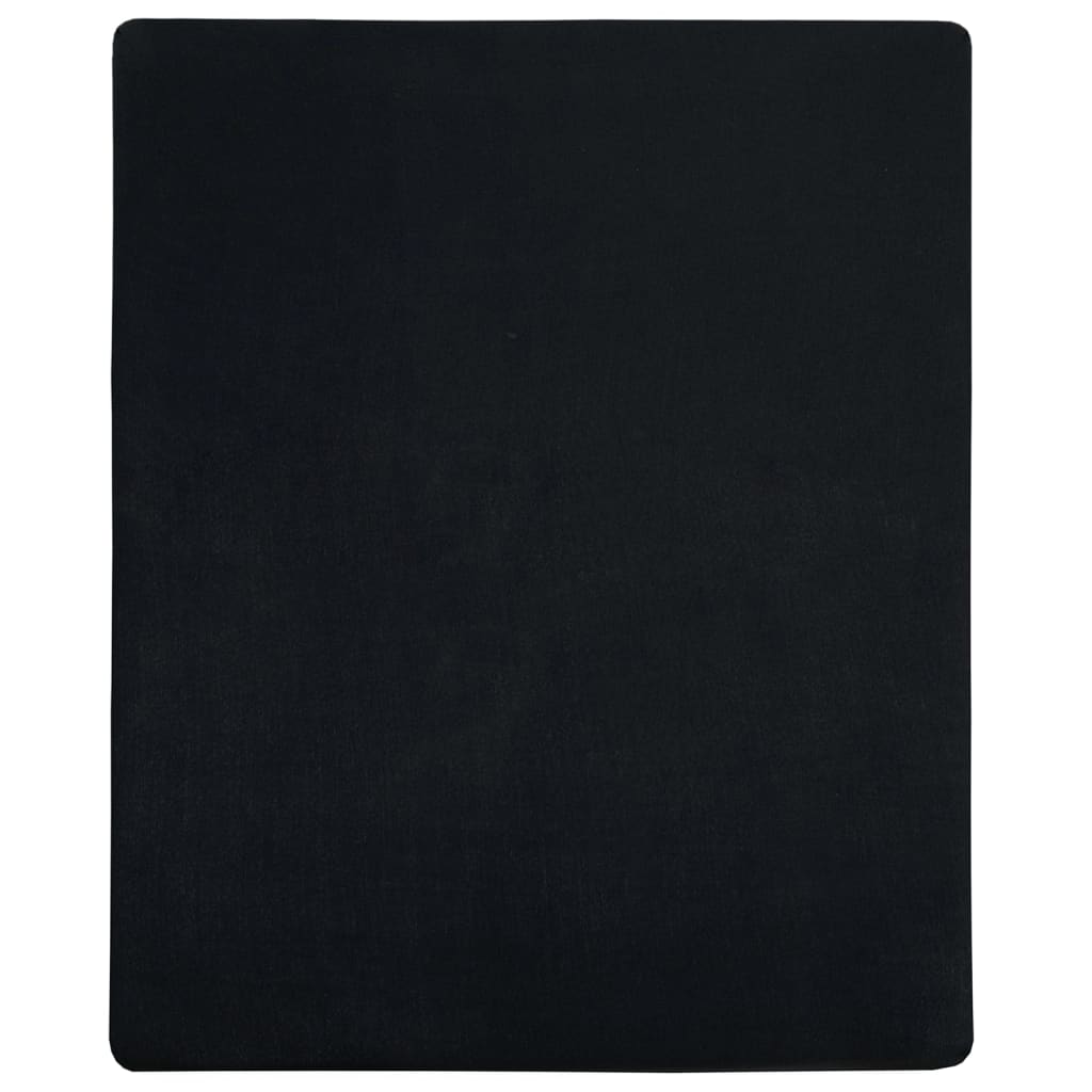 vidaXL Prześcieradła, 2 szt., czarne, 100x200 cm, dżersej bawełniany