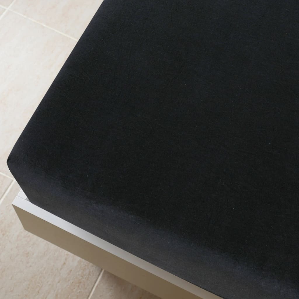 vidaXL Prześcieradła, 2 szt., czarne, 160x200 cm, dżersej bawełniany