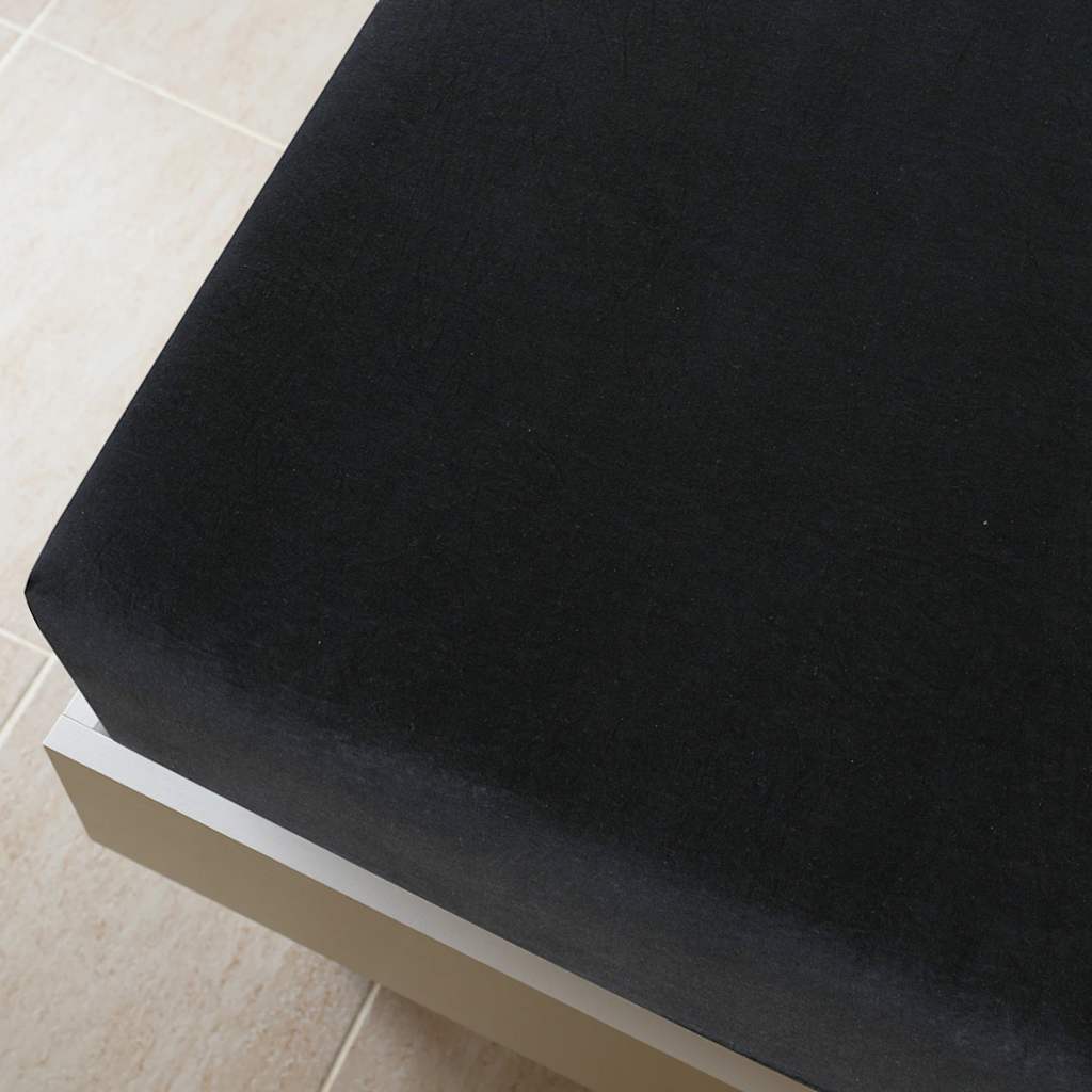 vidaXL Prześcieradła, 2 szt., czarne, 180x200 cm, dżersej bawełniany