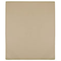 vidaXL Prześcieradło, taupe, 90x200 cm, dżersej bawełniany