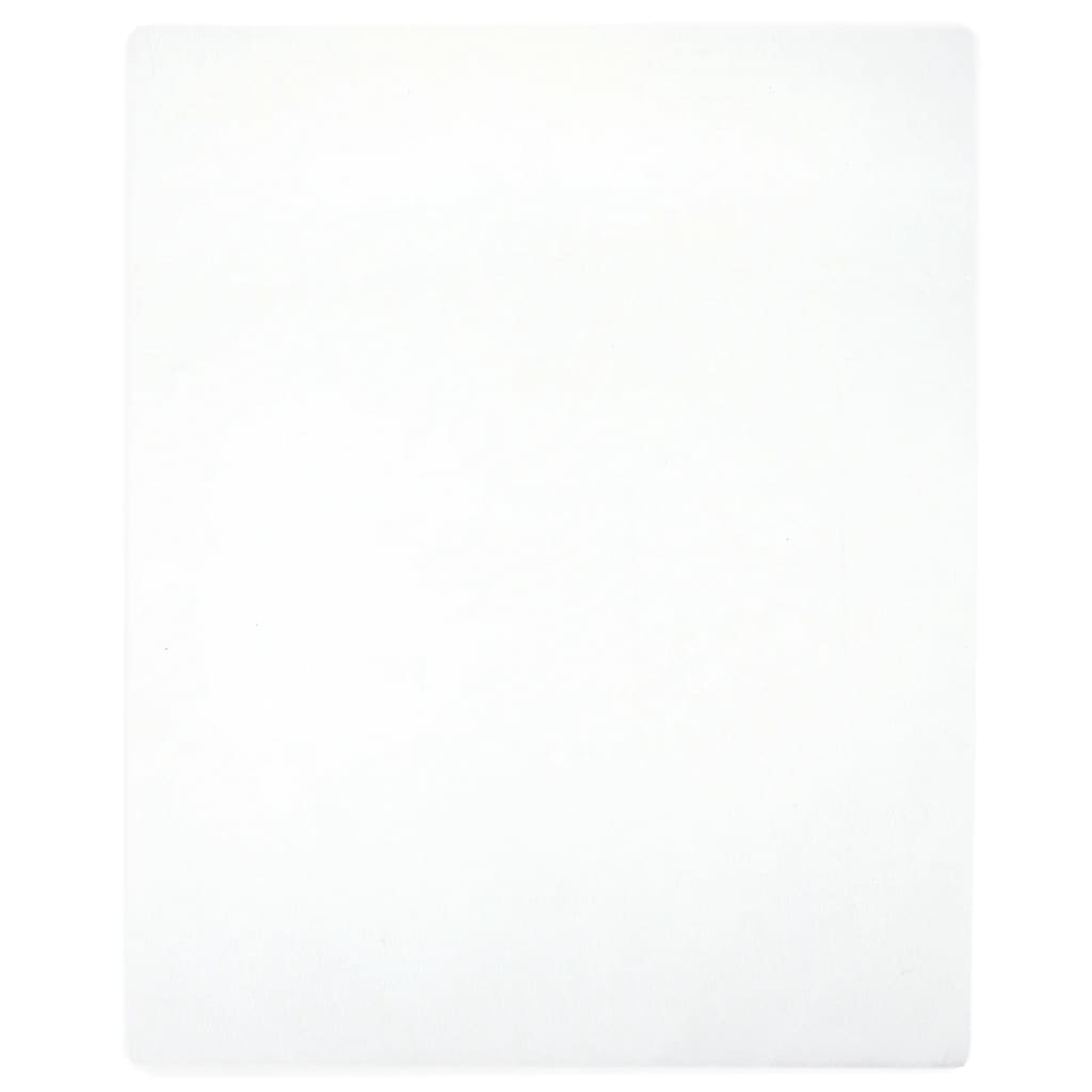 vidaXL Prześcieradła, 2 szt., białe, 90x200 cm, dżersej bawełniany