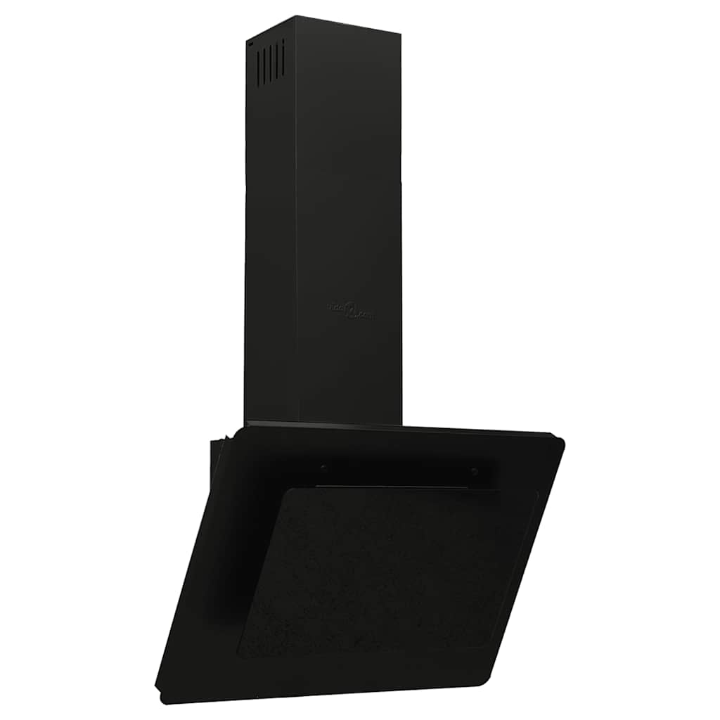 vidaXL Okap kuchenny, 60 cm, stal nierdzewna i hartowane szkło, czarny