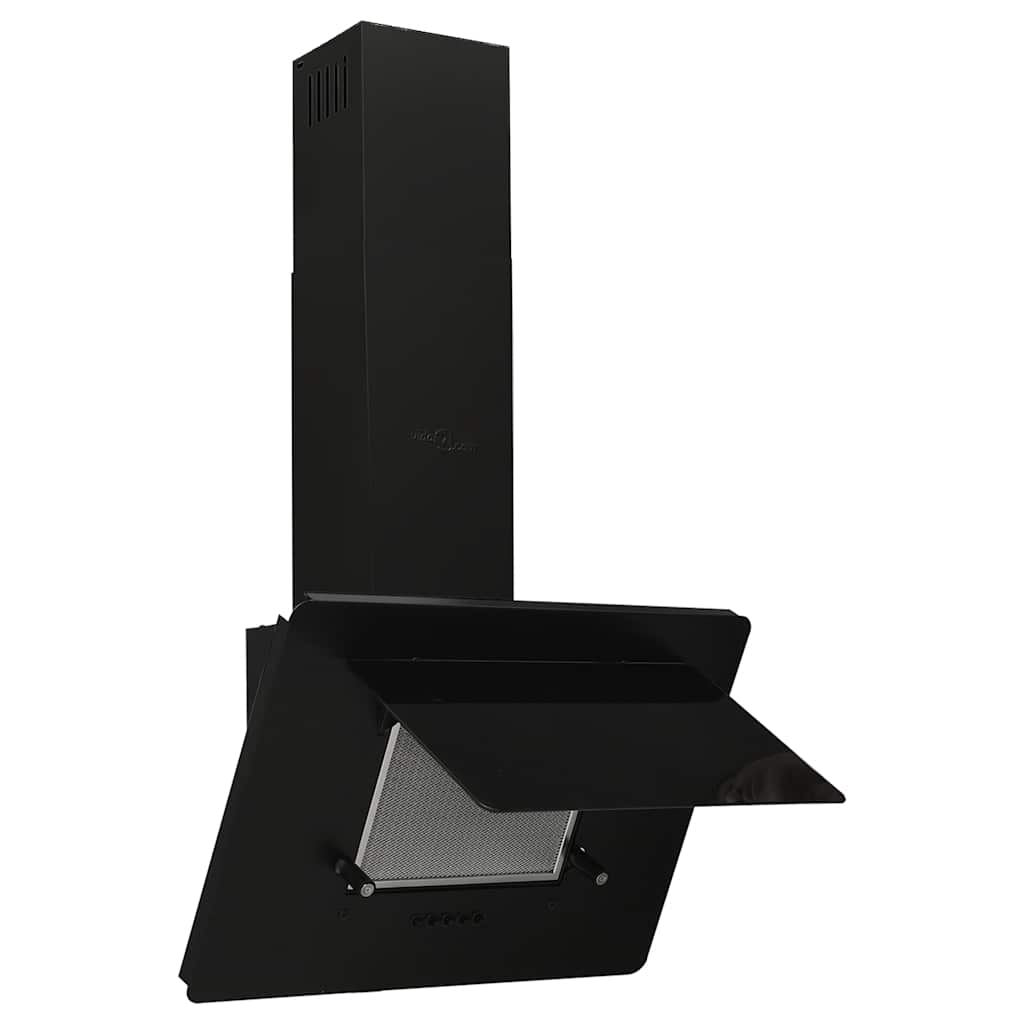vidaXL Okap kuchenny, 60 cm, stal nierdzewna i hartowane szkło, czarny