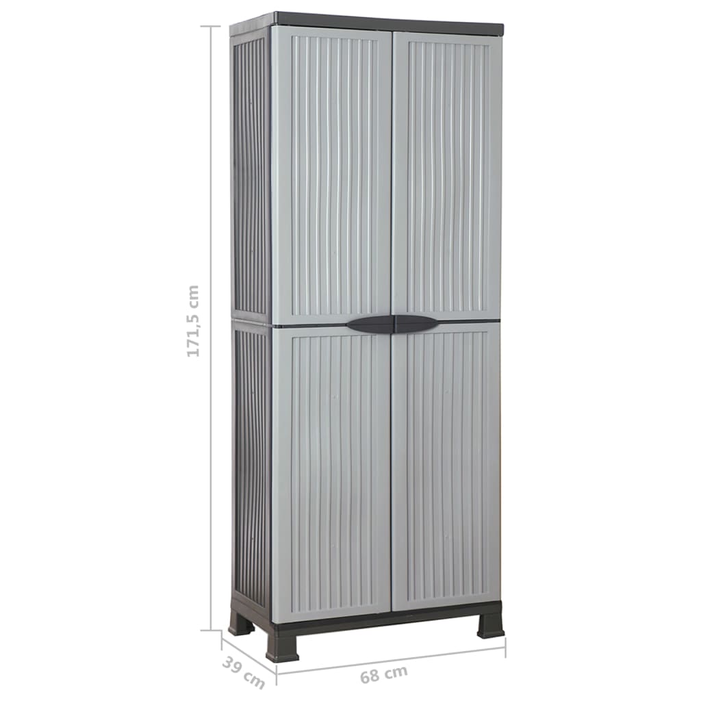 vidaXL Szafka plastikowa, 68x39x171,5 cm