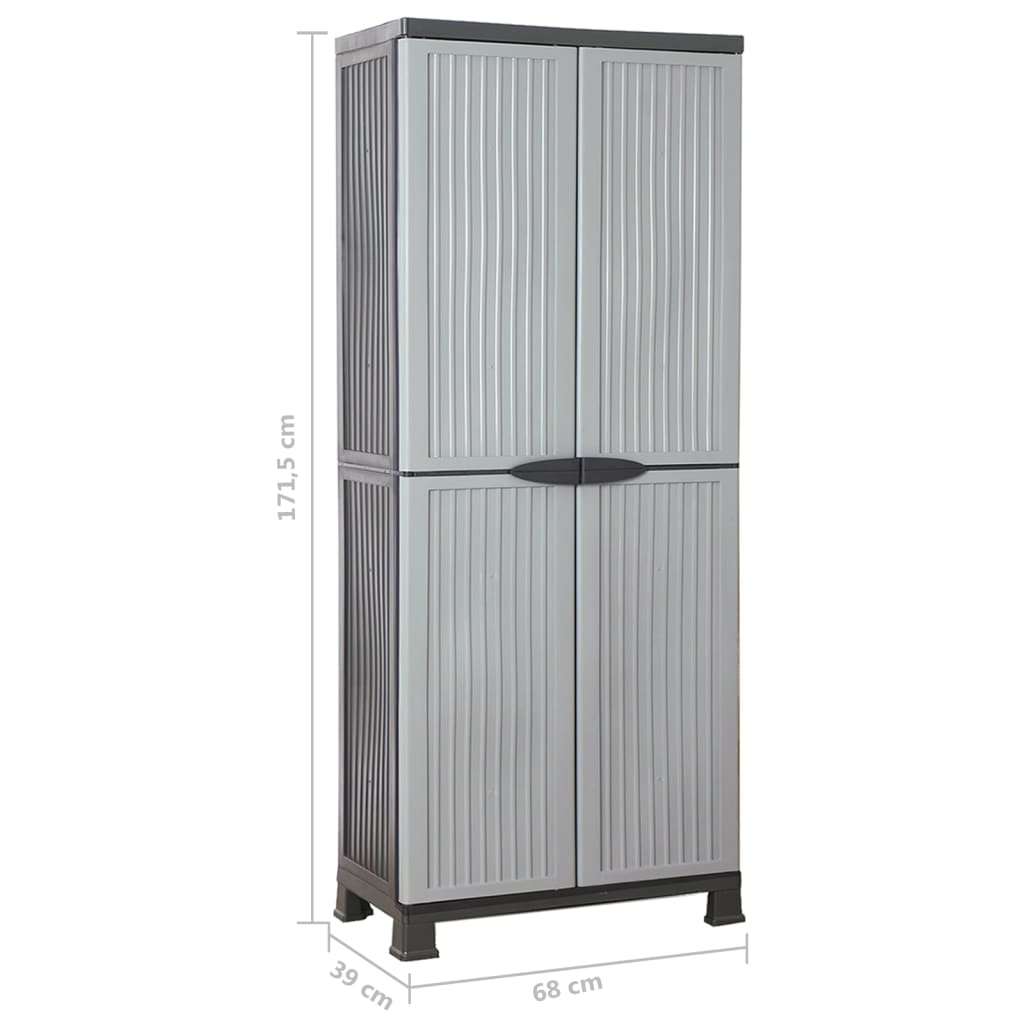 vidaXL Szafka plastikowa, 68x39x171,5 cm