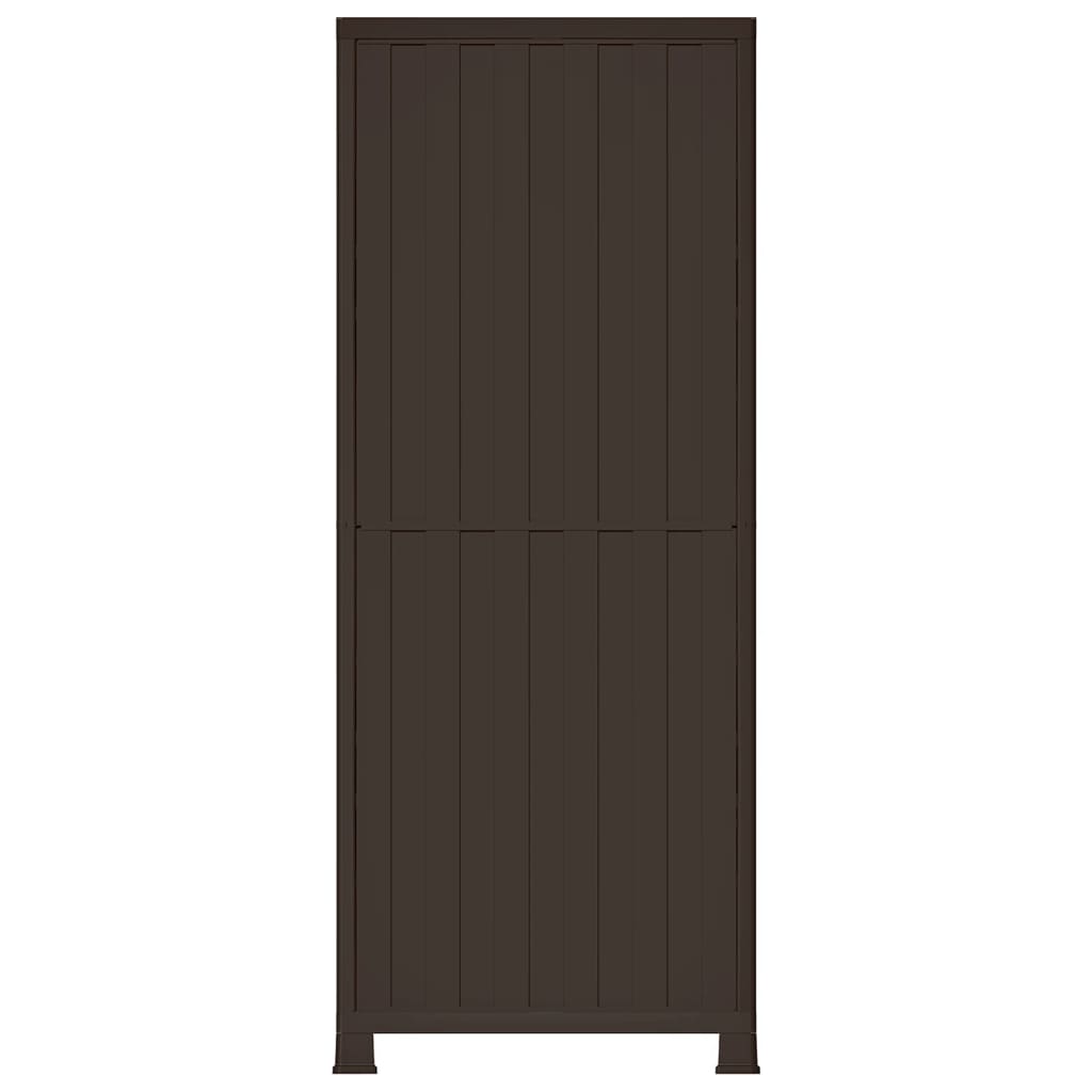 vidaXL Szafka plastikowa, 68x39x171,5 cm, motyw rattanu